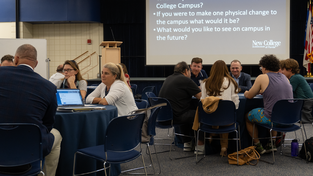 Each table at the December 8 event operated as a working group, delivering feedback and aspirations for the Campus Master Plan.