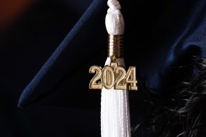 Closeup of 2024 graduation tassel